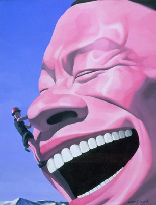 Yue Minjun the Mountain Climber